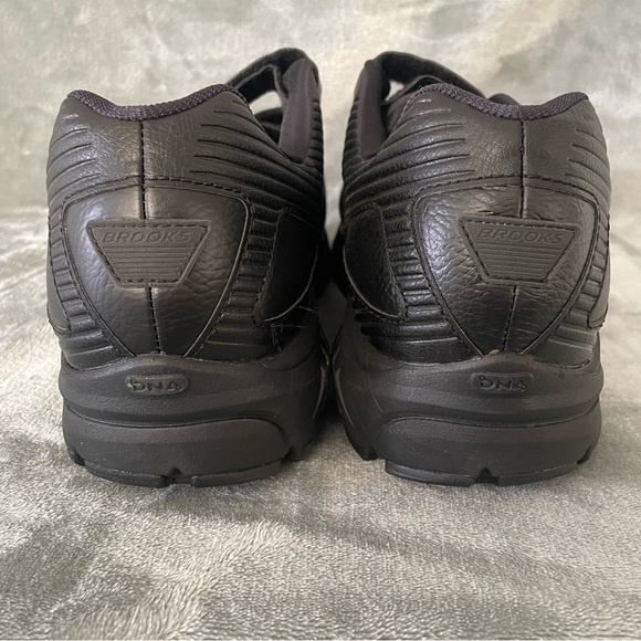 Brooks Addiction Walker V-Strap Leather Walking Shoes Black Size 14 Wide NWT - Picture 4 of 11